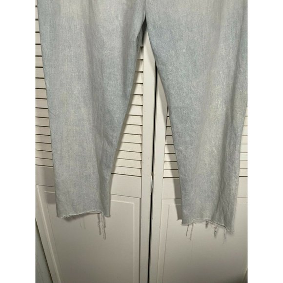 American Eagle Light Straight Denim Jeans Distressed Size 12 NEW 100% Cotton - Picture 7 of 8